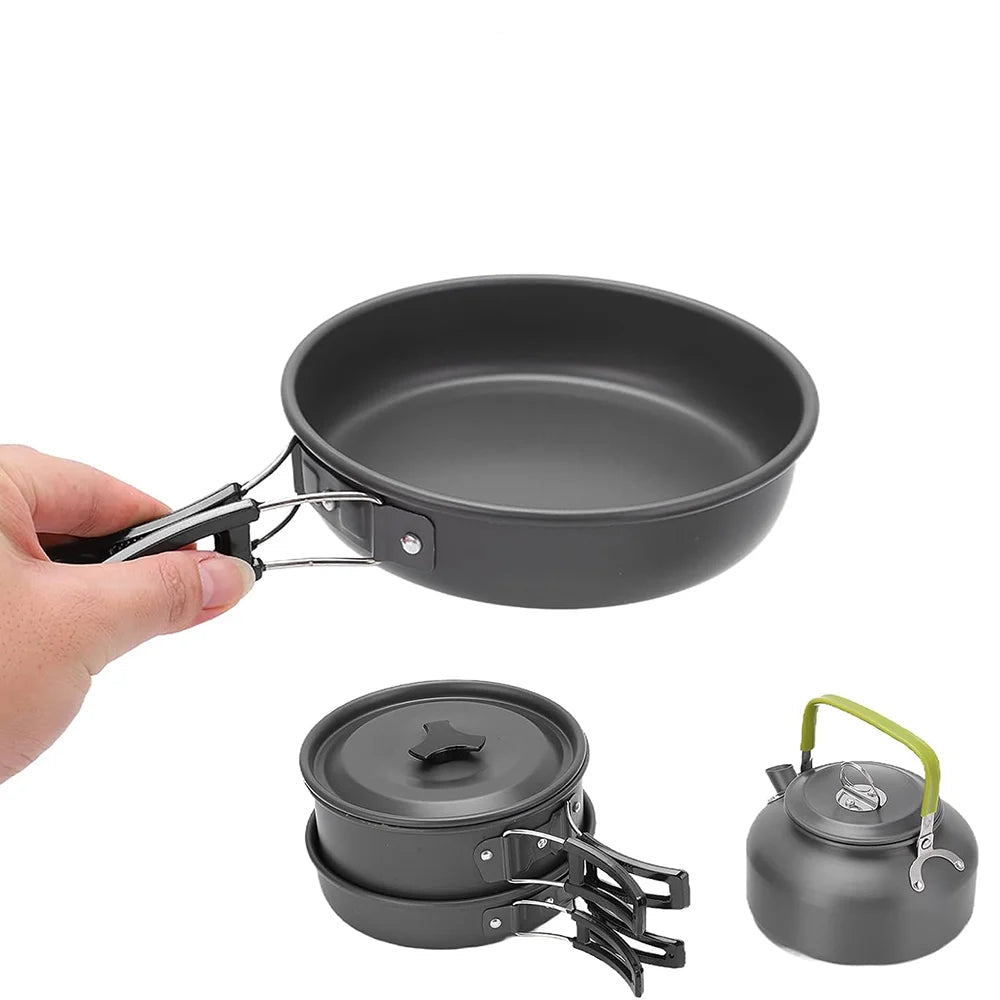 Camping Cookware Set for 2–3 People – Portable Outdoor Cooking Kit