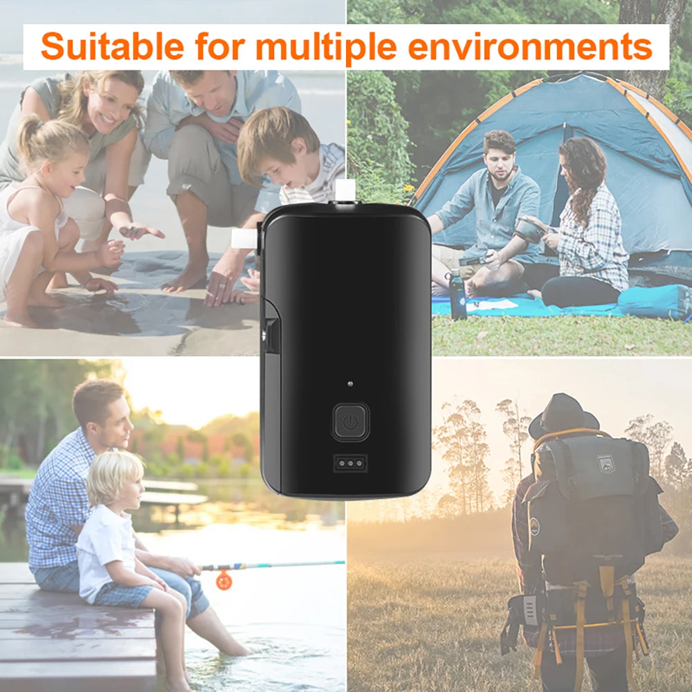 Outdoor Camping Shower Portable Electric Shower Pump Waterproof with 2-Level Water Flow for Camping Hiking Backpacking Travel