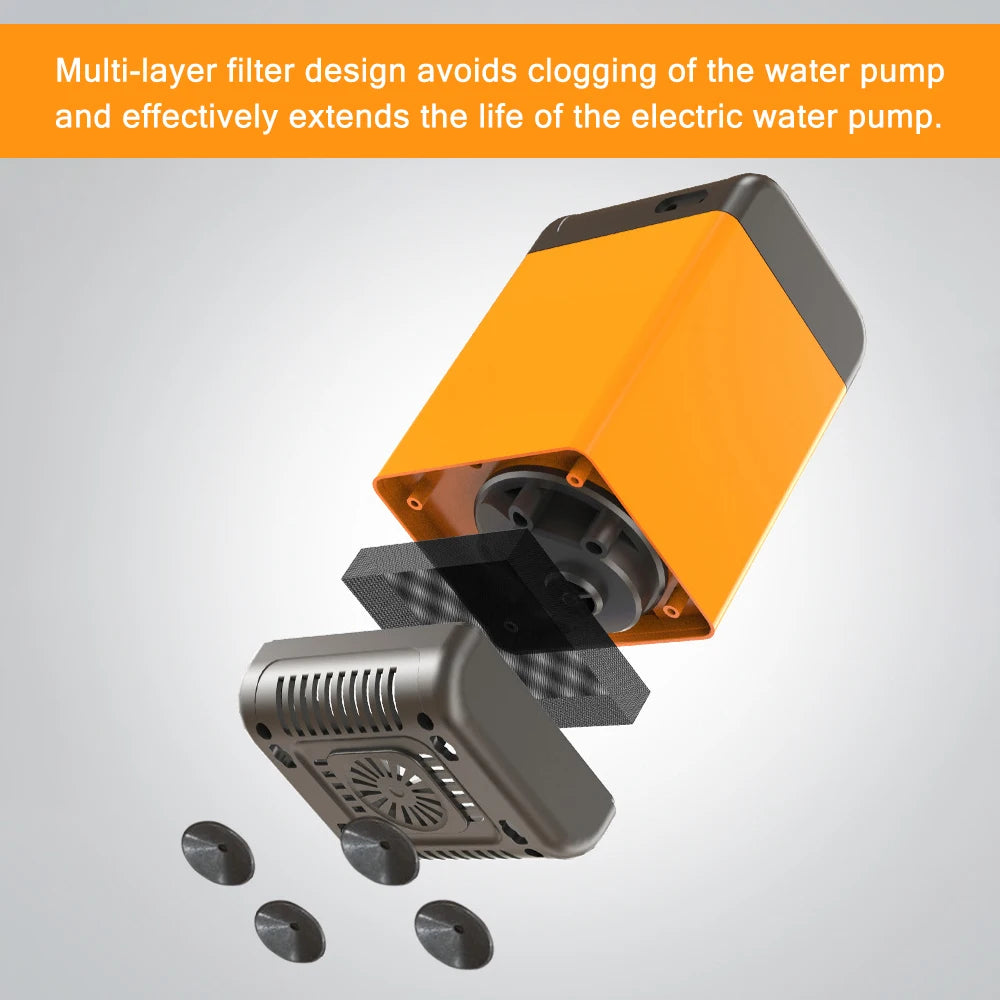 Portable Outdoor Camping Shower Pump with Intelligent Digital Display Electric Camping Shower 4800mAh for Travelling