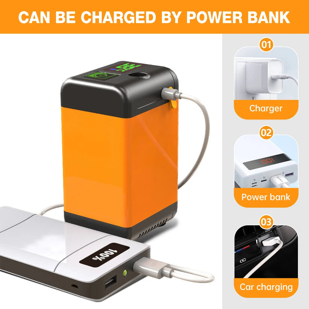 Portable Outdoor Camping Shower Pump with Intelligent Digital Display Electric Camping Shower 4800mAh for Travelling