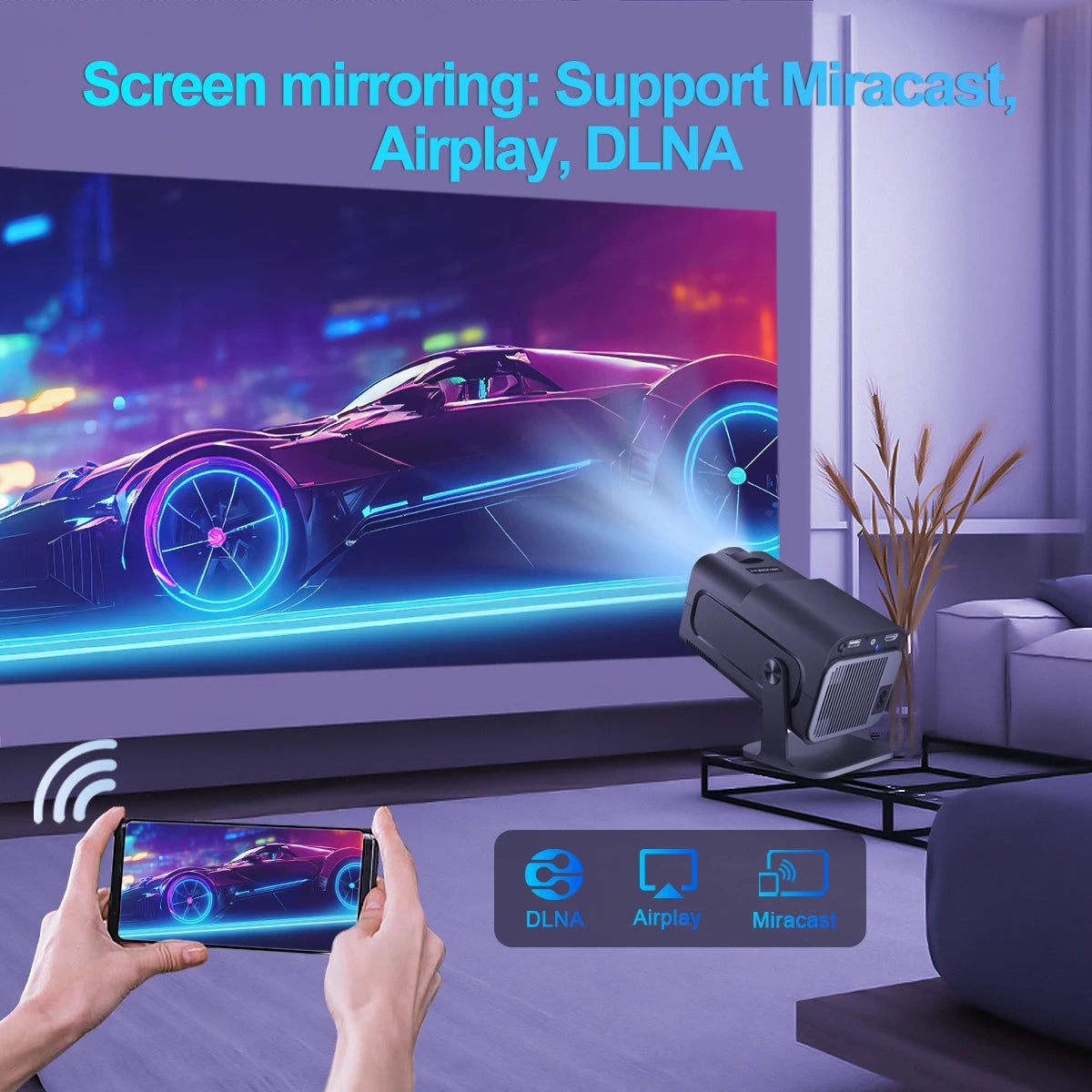 Magcubic HY320 4K Android 11 Projector Native 1080P 390ANSI Dual WiFi6 BT5.0 Portable Home Cinema Outdoor Movie Projector