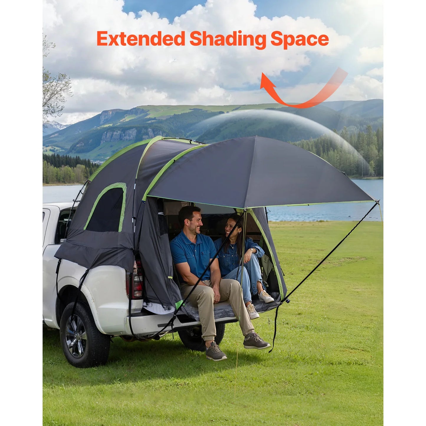 Waterproof Pickup Truck Bed Tent for 2–3 Persons – Camping Tent with Rainfly & Air Vents – Fits 5.0–5.2ft Beds – Quick Setup – Outdoor Adventure Shelter | FORTREK Carefully Selected Gear