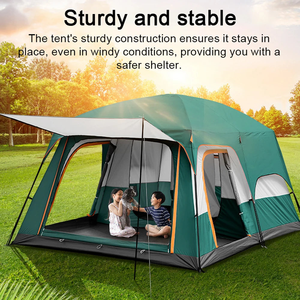 Large Waterproof Camping Tent – 4-6 Person Family Outdoor Shelter for Hiking, Fishing, Beach & Festivals | Quick Setup | Windproof & Durable | FORTREK Carefully Selected Gear