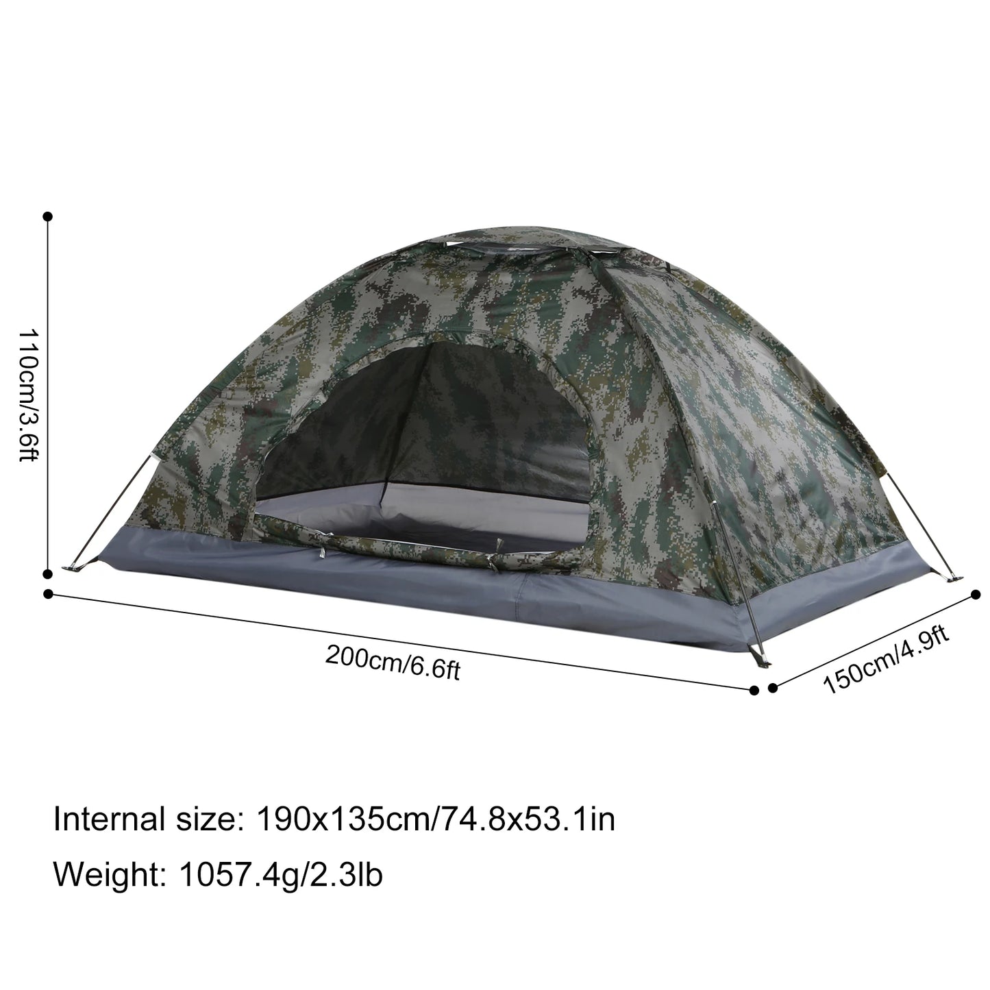 Portable Single-Layer Beach & Camping Tent – UPF 30+ Sun Protection | FORTREK Carefully Selected Gear