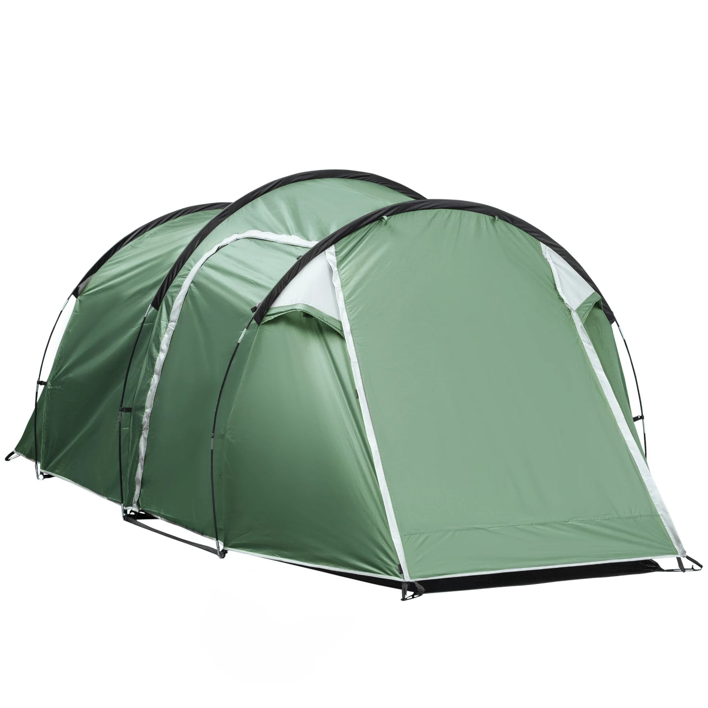 Outsunny 2-3 Person Tunnel Tent with Porch, Sewn-in Groundsheet, Air Vents & Rainfly – Waterproof Camping Shelter | FORTREK Carefully Selected Gear
