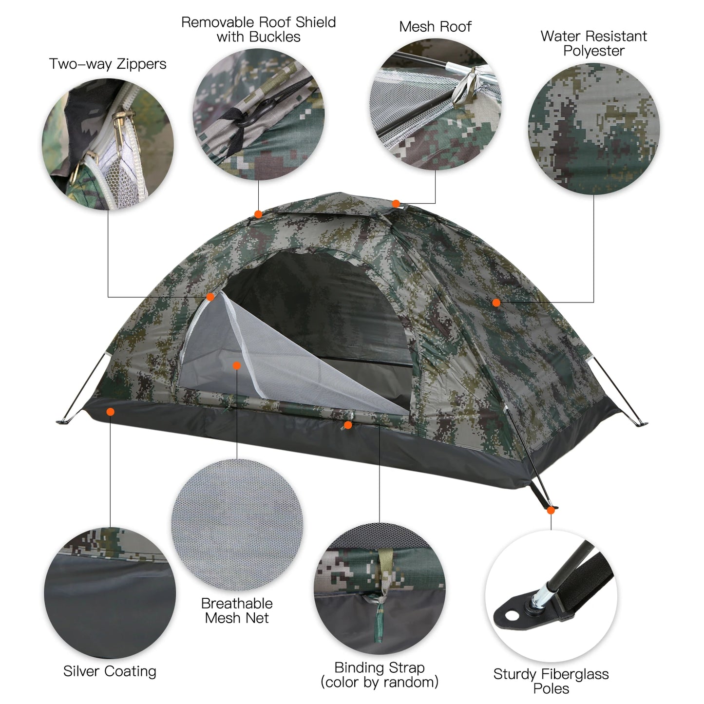 Portable Single-Layer Beach & Camping Tent – UPF 30+ Sun Protection | FORTREK Carefully Selected Gear