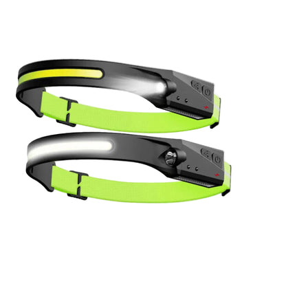 Waterproof Rechargeable LED Head Torch – COB Headlamp with Motion Sensor