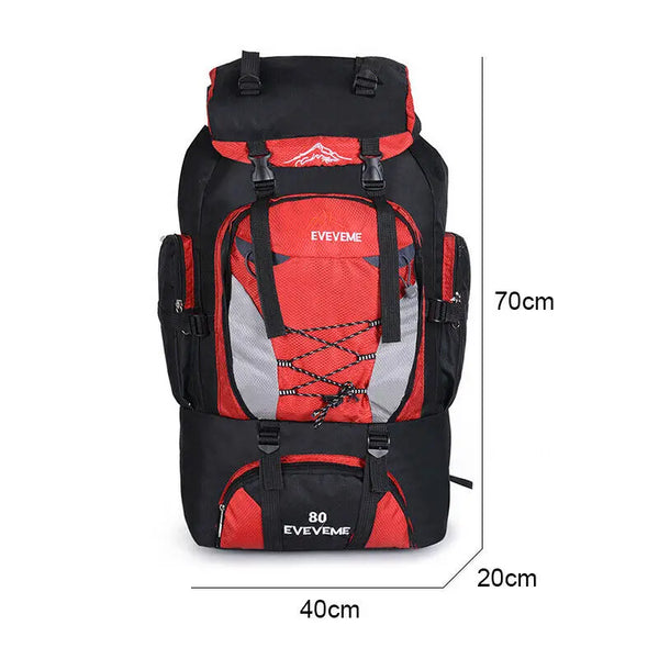 Extra Large Hiking & Camping Backpack – Waterproof Travel Rucksack 2