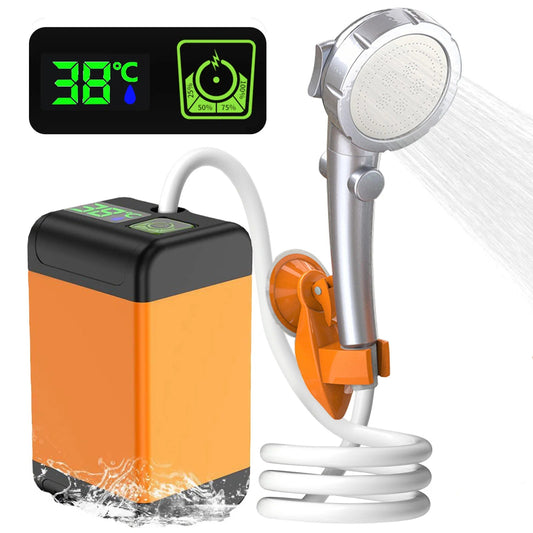 Portable Camping Shower Pump Rechargeable with Adjustable Water Flow