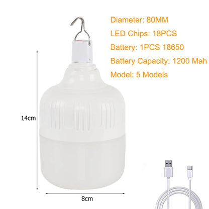 LED Decorative Hanging Lights USB Charging with Hook Camping Tent Lights Energy-Efficient Camping Lighting for Outdoor Equipment