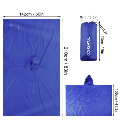 Hooded Waterproof Rain Poncho – Lightweight Jacket for Camping & Hiking