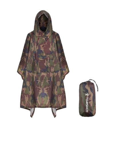 Hooded Waterproof Rain Poncho – Lightweight Jacket for Camping & Hiking
