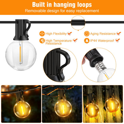 20M Solar String Lights LED FOR Camping Shatterproof Bulbs Mood Fairy lamps Outdoor Lighting for Garden Wedding Decor