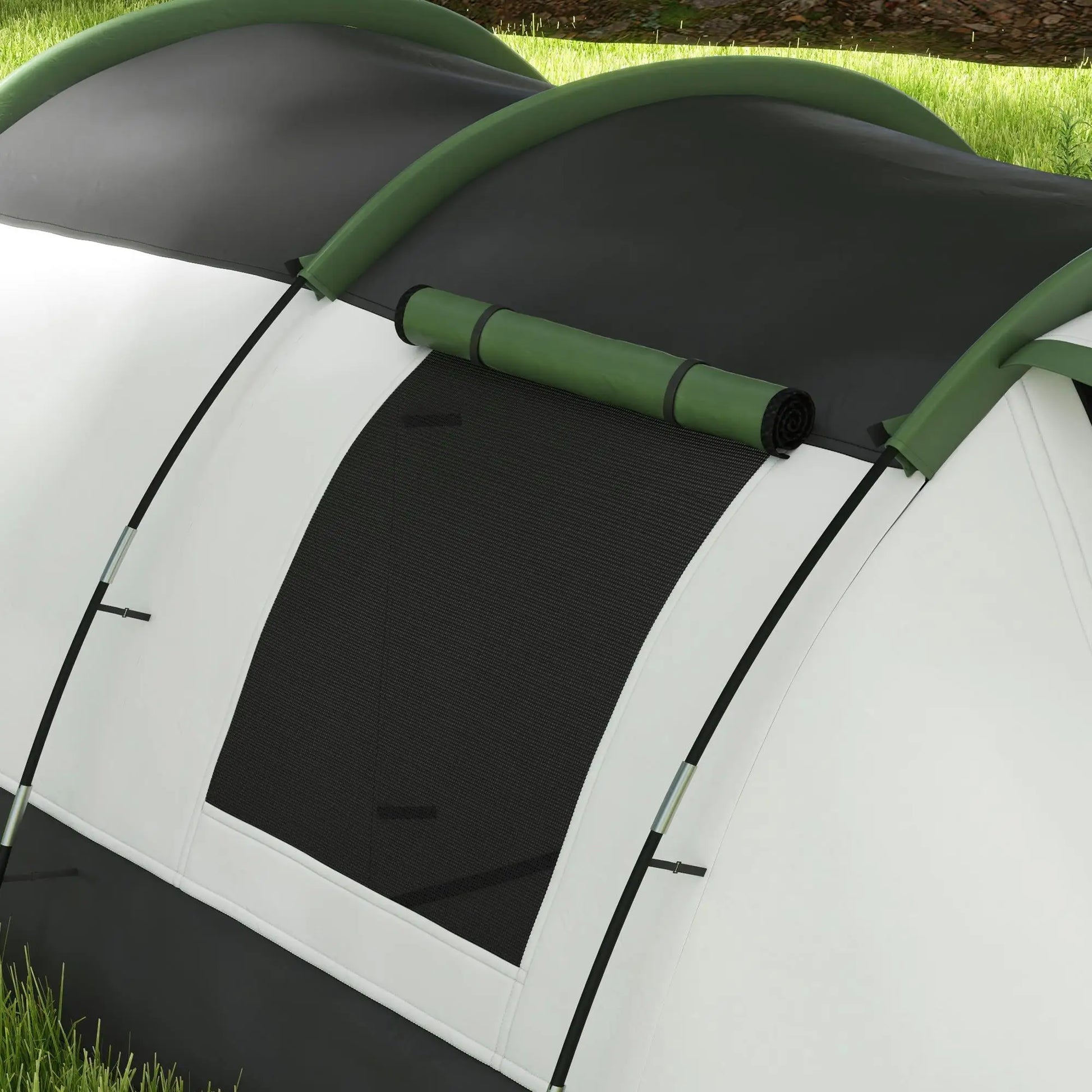 Premium 3-Person Camping Tent with Two Rooms, Porch & 2000mm Waterproof Protection – Green | FORTREK Carefully Selected Gear