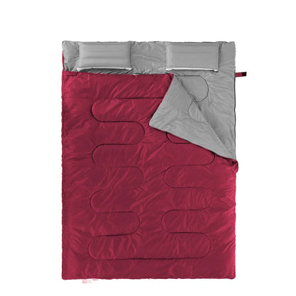 Double Sleeping Bag for Adults, Warm Polyester for Camping