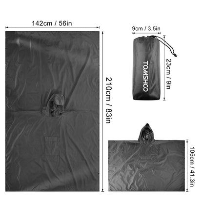 Hooded Waterproof Rain Poncho – Lightweight Jacket for Camping & Hiking