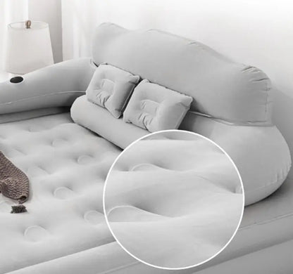2 Persons Inflatable Mattress Camping Folding Home Indoor Outdoor with Backrest Air Cushion 48cm High Bed Lazy Camping Air Bed