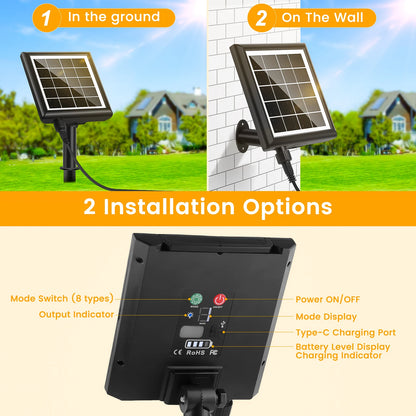 20M Solar String Lights LED FOR Camping Shatterproof Bulbs Mood Fairy lamps Outdoor Lighting for Garden Wedding Decor