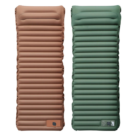 Inflatable Camping Sleeping Mat with Pillow & Foot Pump