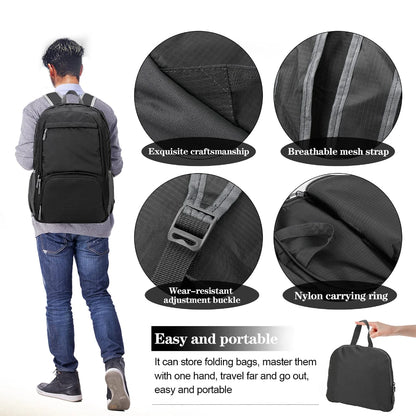 Lightweight Foldable Waterproof Backpack – Compact Packable Daypack for Camping, Hiking & Travel | FORTREK Carefully Selected Gear