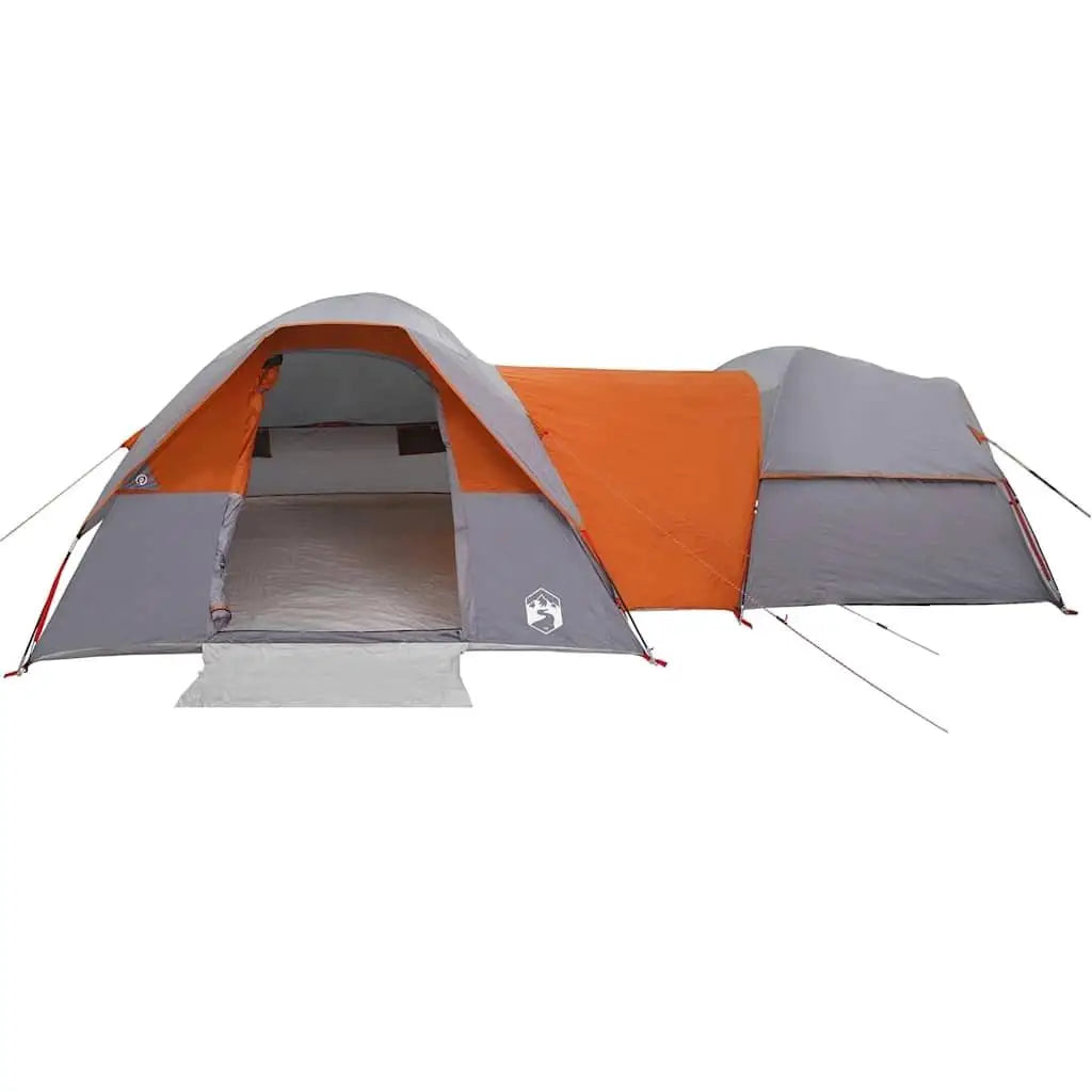 5-Person Waterproof Camping Tent – Dual Room, Grey & Orange, All-Weather Outdoor Shelter | FORTREK Carefully Selected Gear