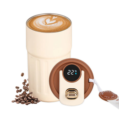 Travel Coffee Mug with LED Temperature Display – Stainless Steel, 420ml