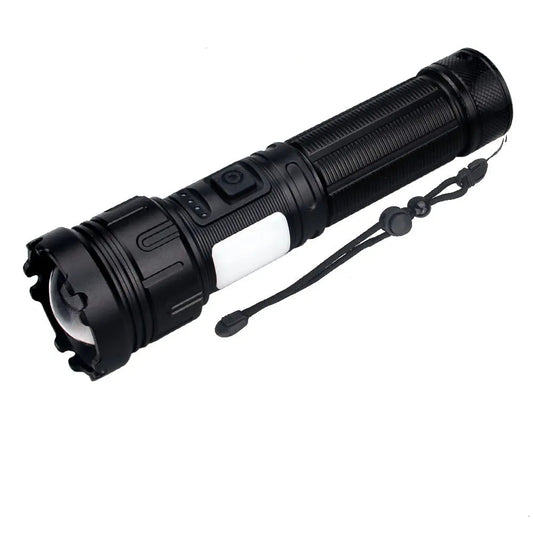 Rechargeable LED Tactical Flashlight 20W Super Bright Outdoor Torch with Battery