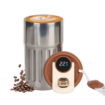 Travel Coffee Mug with LED Temperature Display – Stainless Steel, 420ml
