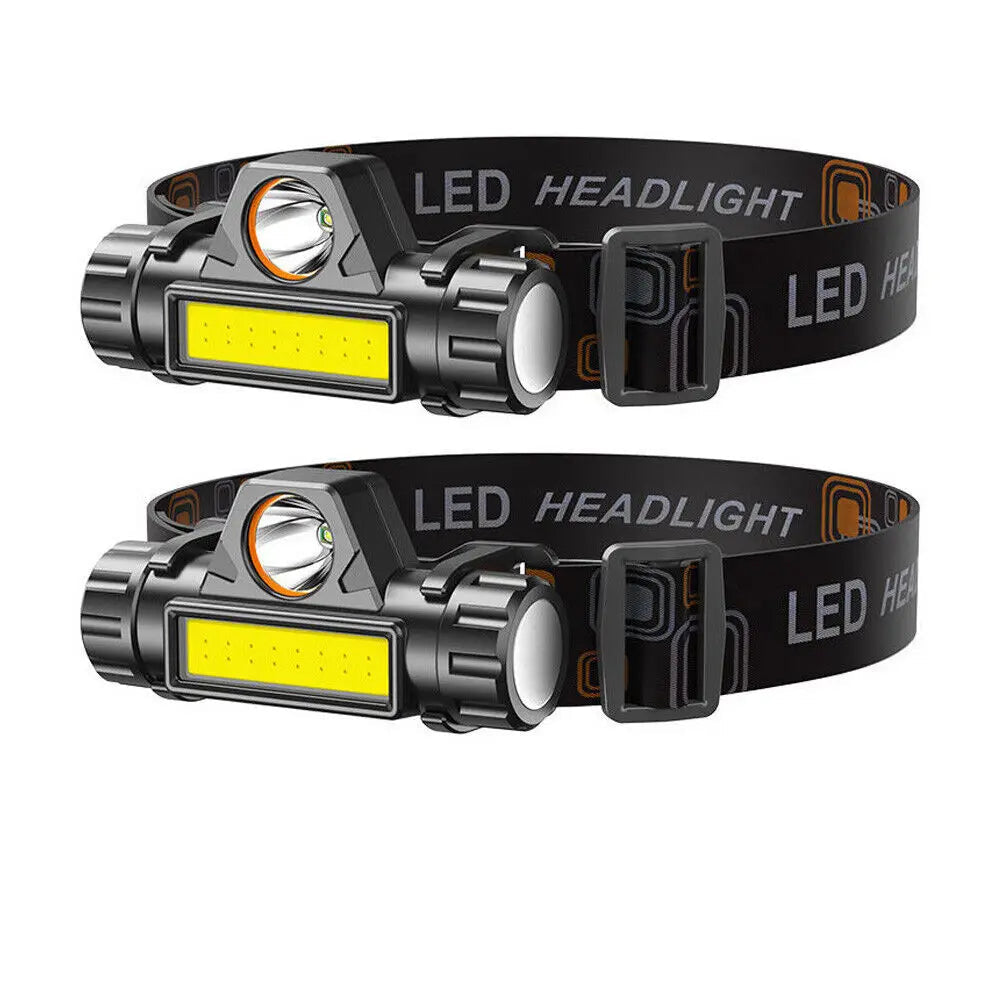 Super Bright Waterproof LED Headlamp – USB Rechargeable Head Torch