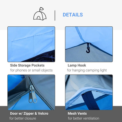 Premium Sky Blue 2-Room Camping Tent with Porch – Weatherproof, Spacious & Easy Setup | FORTREK Carefully Selected Gear