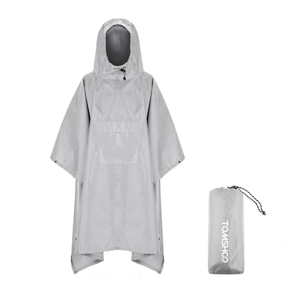 Hooded Waterproof Rain Poncho – Lightweight Jacket for Camping & Hiking