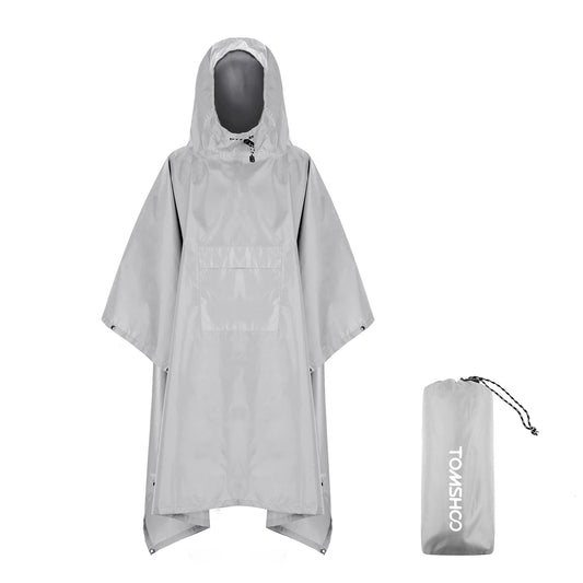 Hooded Waterproof Rain Poncho – Lightweight Jacket for Camping & Hiking