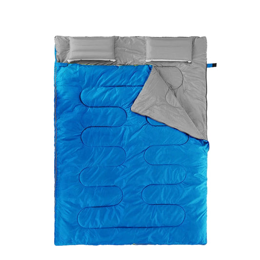 Double Sleeping Bag for Adults, Warm Polyester for Camping