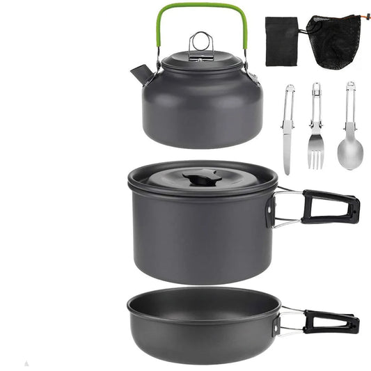 Camping Cookware Set for 2–3 People – Portable Outdoor Cooking Kit