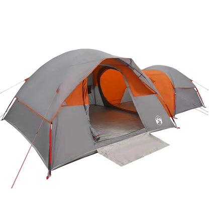 5-Person Waterproof Camping Tent – Dual Room, Grey & Orange, All-Weather Outdoor Shelter | FORTREK Carefully Selected Gear