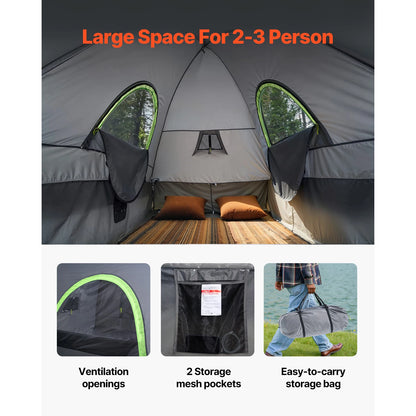 Waterproof Pickup Truck Bed Tent for 2–3 Persons – Camping Tent with Rainfly & Air Vents – Fits 5.0–5.2ft Beds – Quick Setup – Outdoor Adventure Shelter | FORTREK Carefully Selected Gear