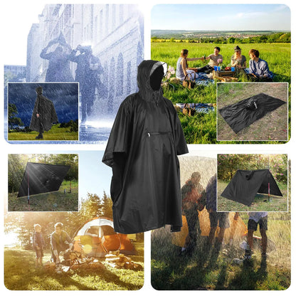 Waterproof Hooded Rain Poncho - Lightweight Outdoor Raincoat for Camping, Hiking and Cycling. | Unisex | | FORTREK Carefully Selected Gear